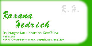 roxana hedrich business card